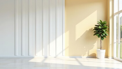 Clean and modern white vertical lines on wall, white, pattern