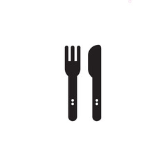 Fork and knife icon vector.