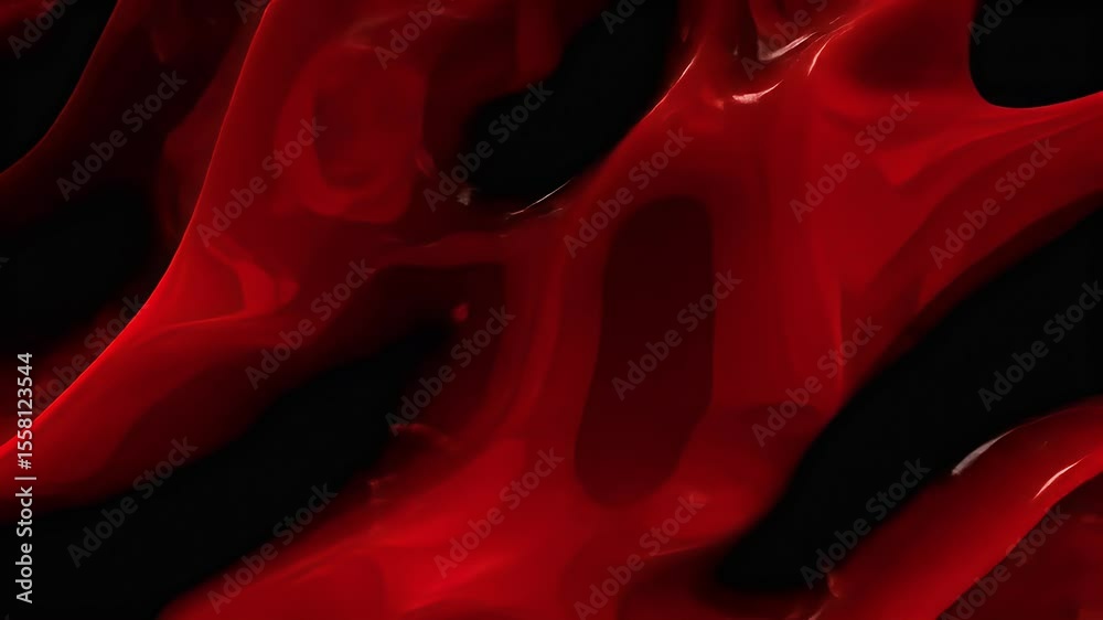 Aufkleber dynamic red fabric flowing in motion