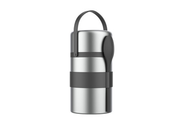 Stainless Steel Lunch Box, Insulated Bento Lunch Box. 3d illustration