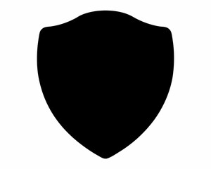 Shield silhouette, Shield icon. Shield flat vector illustration design