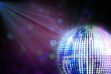 Digitally generated shiny disco ball