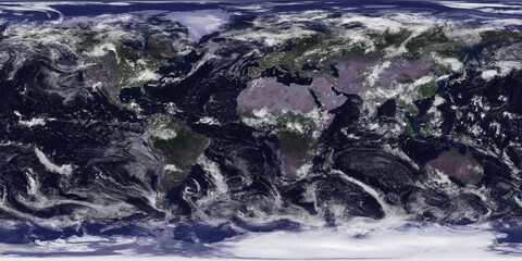 Sattelite view world map at night