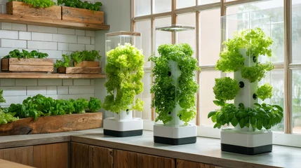 Crédence de cuisine Jardin Indoor vertical hydroponic gardens  © kaab zaelani