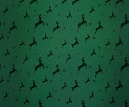 Fototapeta Digitally generated Green reindeer pattern