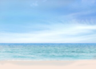 Scenic view of beach against clear sky