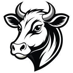 Vintage Hand-Drawn Bison Head Illustration in Engraving Style vector file