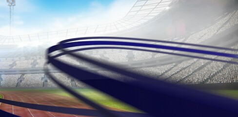 Colorful trails over stadium