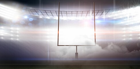 Graphic image of goal post at American football stadium