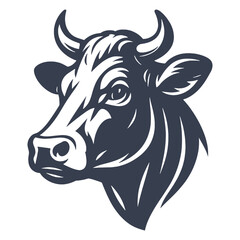 Vintage Hand-Drawn Bison Head Illustration in Engraving Style vector file