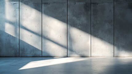 Contemporary studio space featuring hand-finished concrete wall with subtle trowel marks creating organic texture, trio of adjustable architectural spotlights casting gentle pools of diffused light
