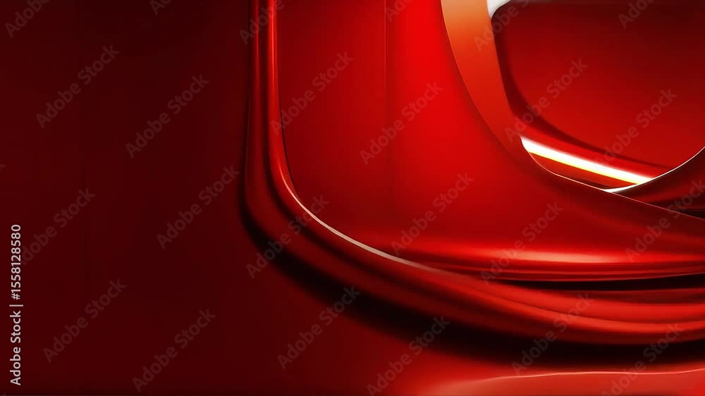 Poster dynamic red fabric drape animation