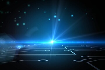Circuit board on futuristic background