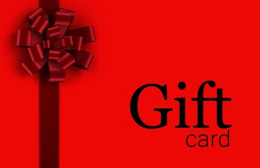 Gift card with festive bow