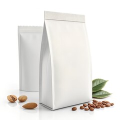 Minimal Product Packaging Mockup on Clean Background. Paper Box Packaging Mockup Isolated on White. Cardboard Packaging Mockup with Realistic Lighting
