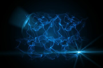 Glowing swirl on black background