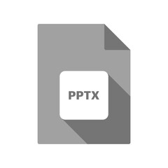 PPTX file icon, PowerPoint Open XML Presentation file icon on transparent background