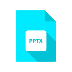 PPTX file icon, PowerPoint Open XML Presentation file icon on transparent background