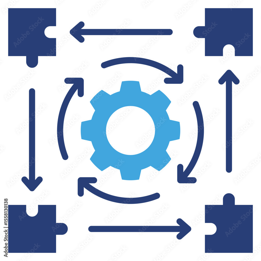 Poster Alignment Two Color Icon