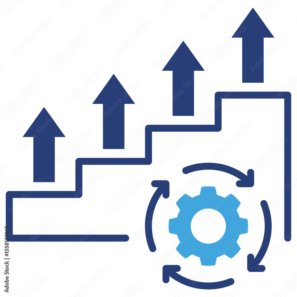 Poster Incremental Two Color Icon