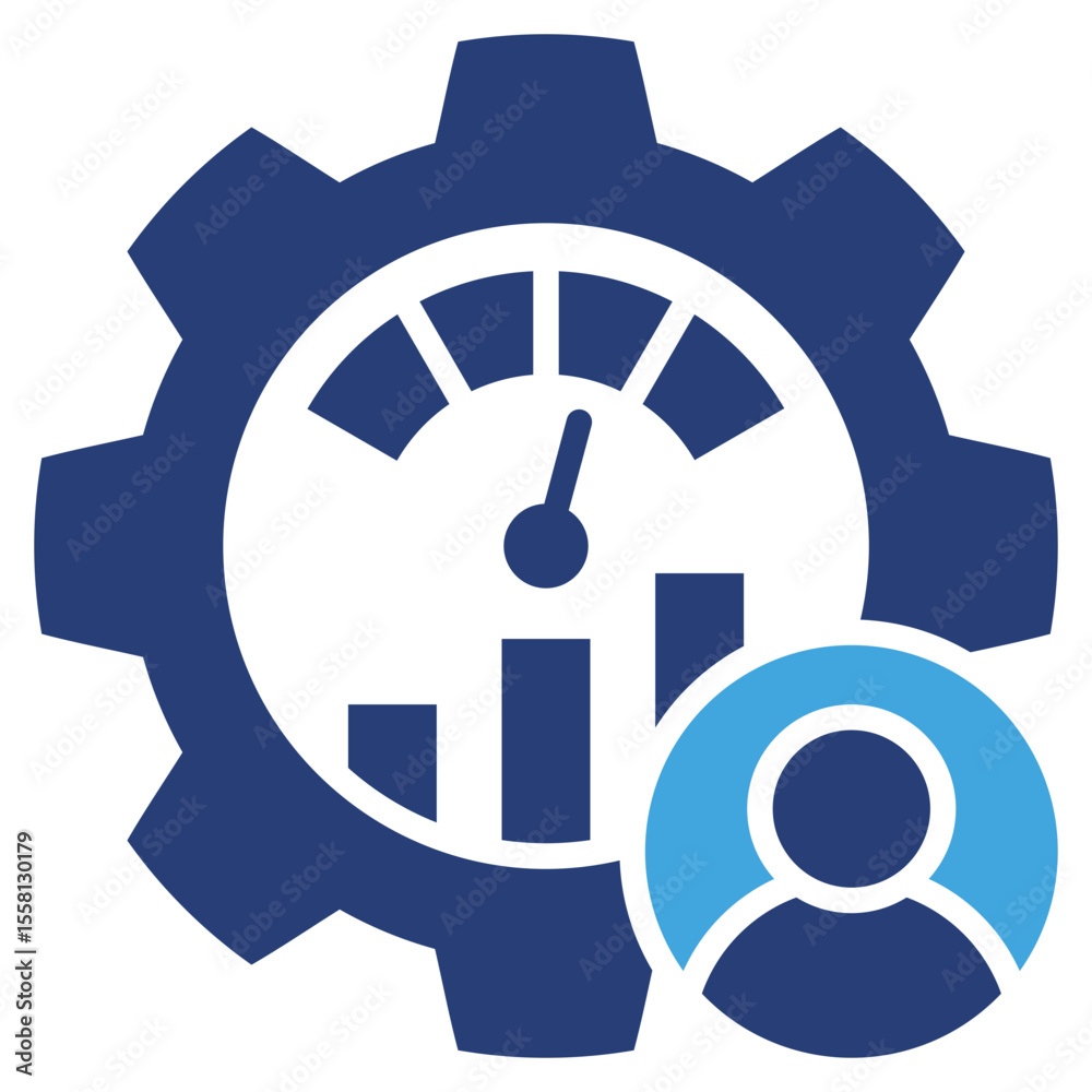 Poster Performance Management Two Color Icon