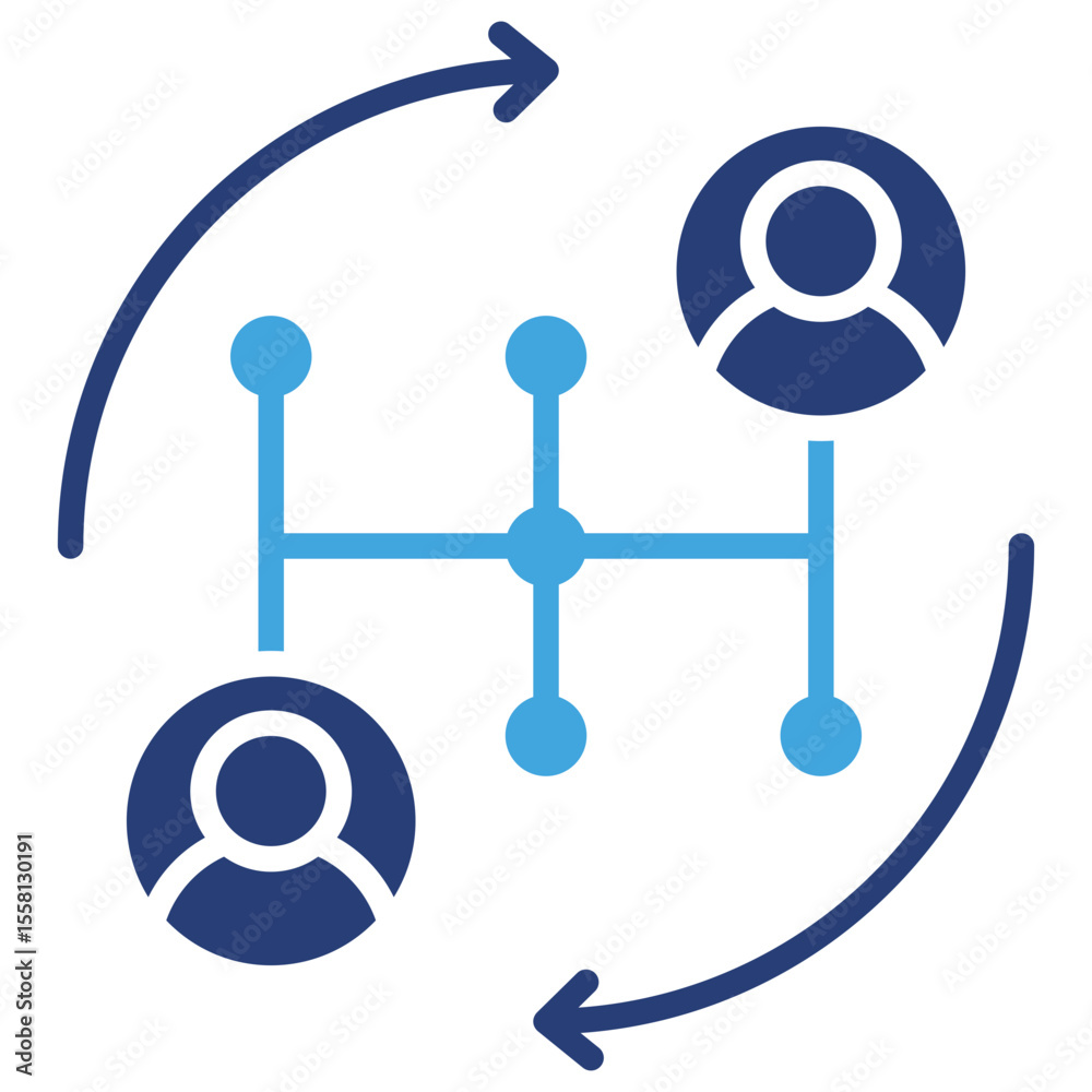 Poster change management two color icon