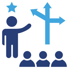 Leadership Behavior Two Color Icon