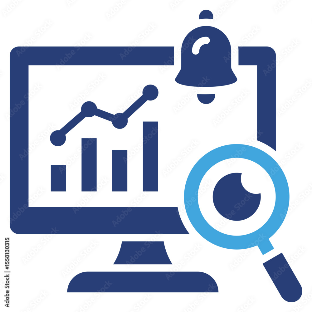 Poster Monitoring Two Color Icon