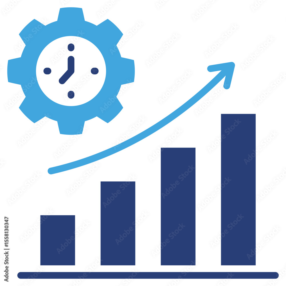 Poster Efficiency Two Color Icon