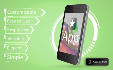 Ad of a new app for smartphone