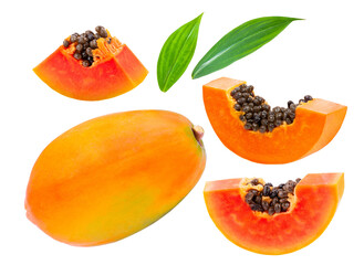 Obraz na płótnie Canvas papaya isolated on transparent png (Image from camera)