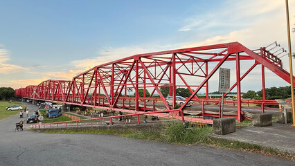 Xiluo Bridge, a tourist attraction in Yunlin, Taiwan