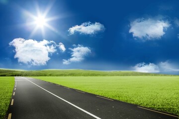 Road leading out to the horizon