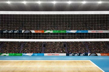 Digitally composite image of stadium