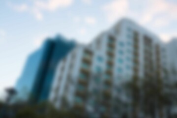 Defocused image of buildings