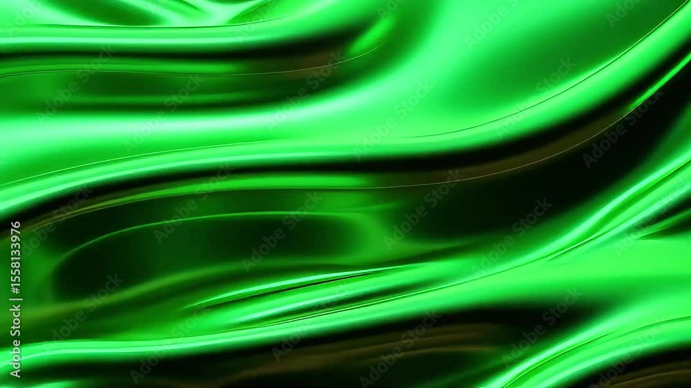 Poster dynamic flowing green abstract background