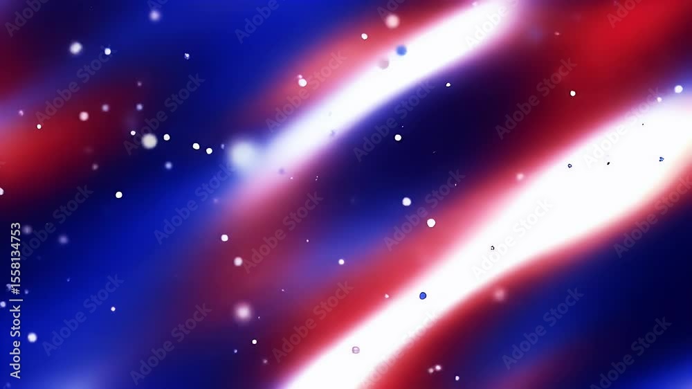 Poster Abstract Blending of Red and Blue Colors with Sparkling Particles
