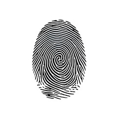 "Fingerprint Vector Icon – Black Thumbprint Symbol for Identity and Security"








