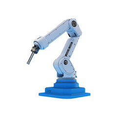 3d blue robot arm png