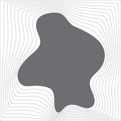 Square blend emblem. Curved line with frame element design