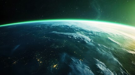 Fototapeta premium Earth from space, vibrant colors