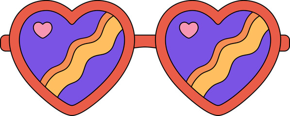 Heart-Shaped Hippie Sunglasses

