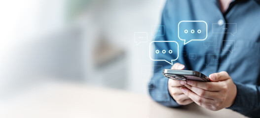 Communication chat message contact. Social network messaging. Text message bubble. Online chat text...