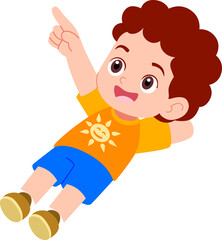 Kindergarten children are looking at the stars