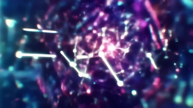 Montage of exploding pixel constellations