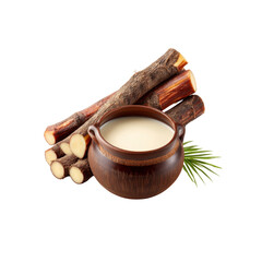 Aromatic Licorice Root Tea in Rustic Clay Pot