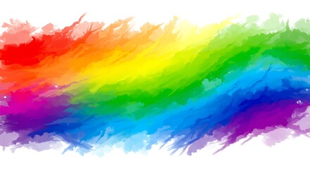 Obraz premium Vibrant Rainbow Watercolor Abstract Background