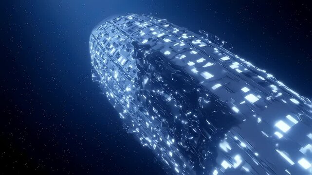 Crane reveals space station under binary light