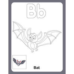 coloring worksheet for kids - B