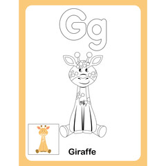 coloring worksheet for kids - G